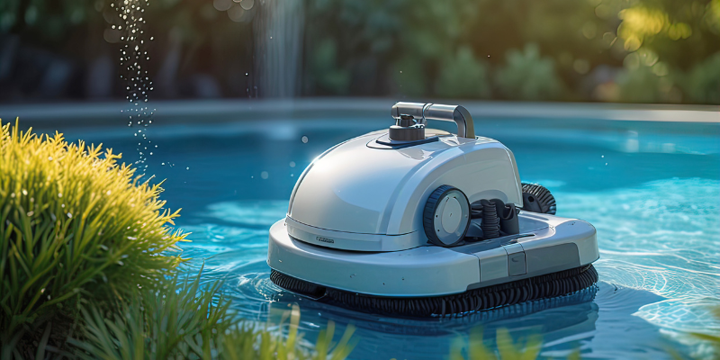 Robot aspiradora en el agua